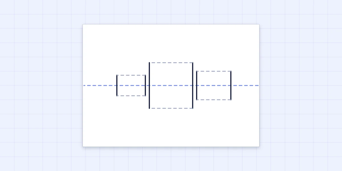 A folded card liner marked with three pairs of parallel cuts across the center fold for pop-up tabs