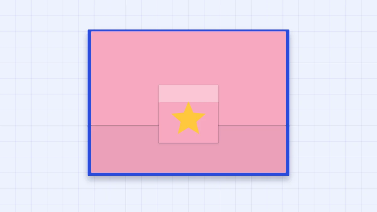 An open pop-up card with a box-fold tab holding a yellow paper star